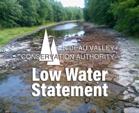 “Moderate” Low Water Condition in Rideau River Watershed