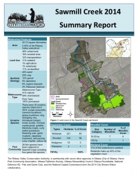 Sawmill Creek 2014 - Summary Report