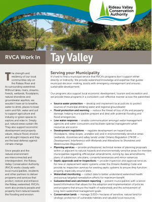 Tay Valley Municipal Information Sheet