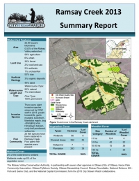 Ramsay Creek 2013 - Summary Report